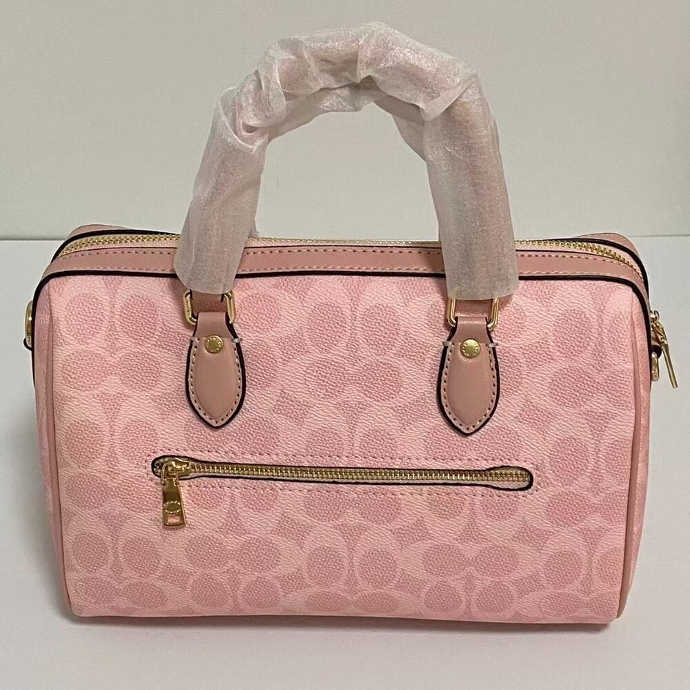 Coach Signature Pink Satchel Bag - Picture 5 of 6